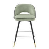 Set de dos taburetes Eichholtz Cliff en color pistacho