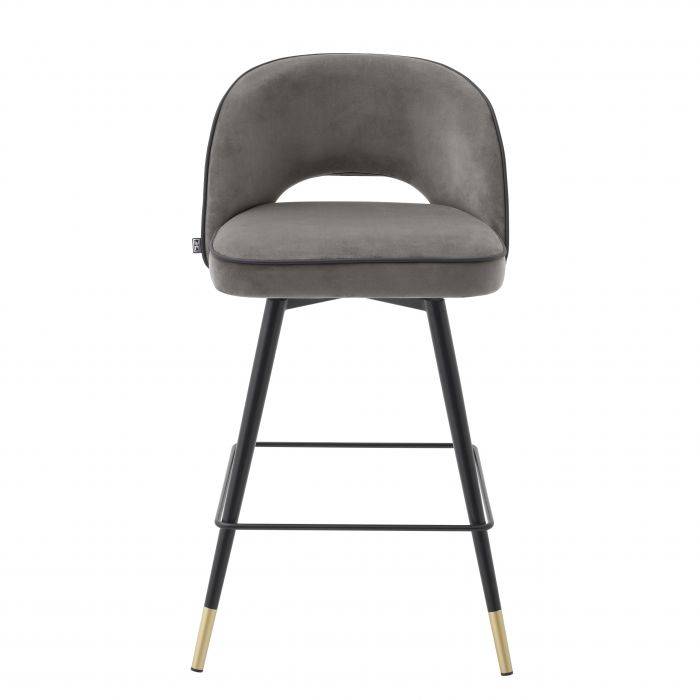 Zestaw dwóch hockerów Eichholtz Cliff w kolorze szarym