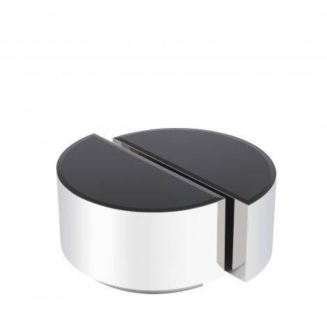 Polerowana stal nierdzewna | czarne frezowane szkło