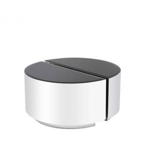 Polerowana stal nierdzewna | czarne frezowane szkło