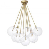 Chandelier Eichholtz Molecule, finished in brushed brass