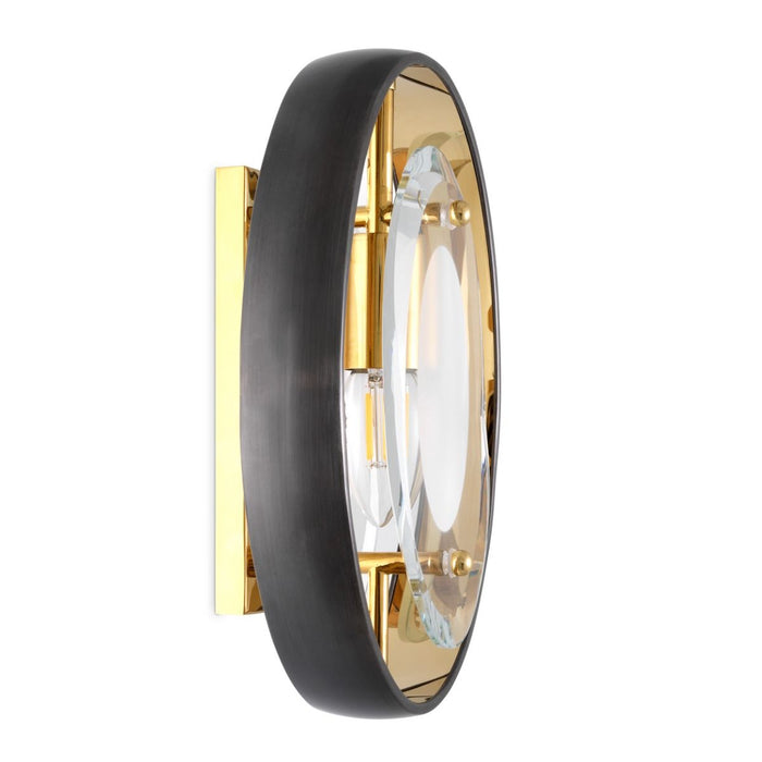 Kinkiet Eichholtz Vincente z mlecznymi szklanymi kloszami