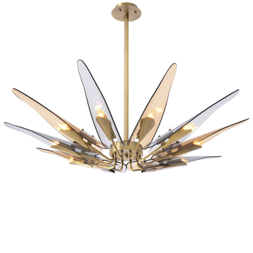 Żyrandol Eichholtz Sky, wykończenie w antycznym mosiądzu