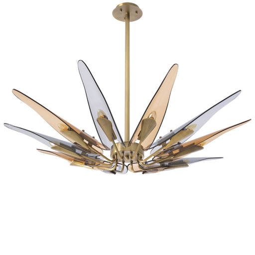 Żyrandol Eichholtz Sky, wykończenie w antycznym mosiądzu