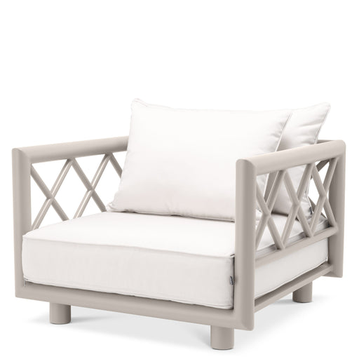 Sillón de jardín Eichholtz Mandelieu, acabado gris