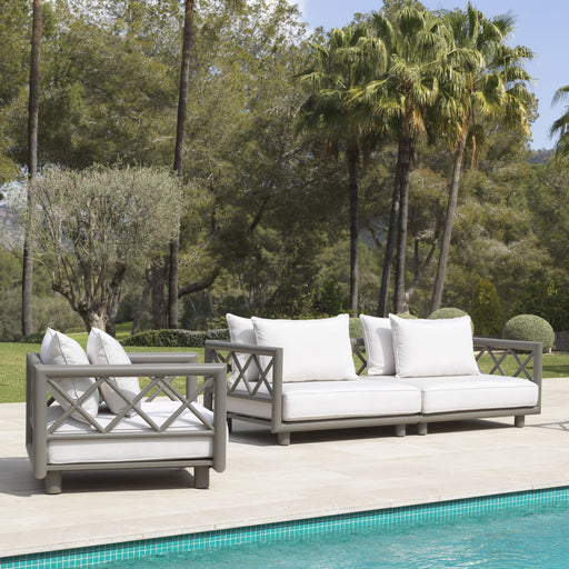 Sillón de jardín Eichholtz Mandelieu, acabado gris