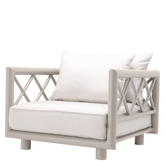 Fotel tarasowy Eichholtz Mandelieu, szare wykończenie