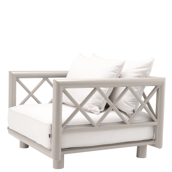 Fotel tarasowy Eichholtz Mandelieu, szare wykończenie