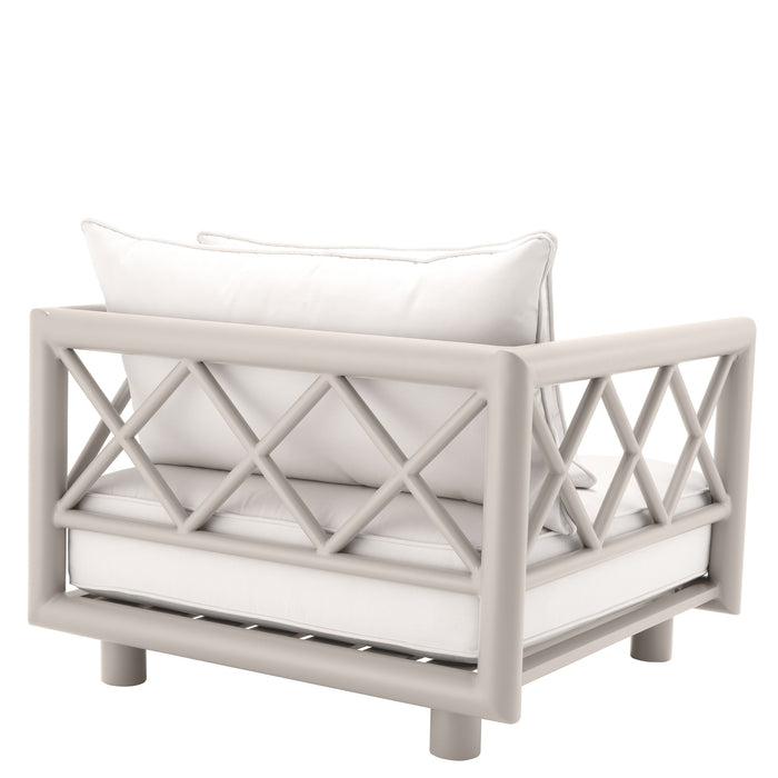 Fotel tarasowy Eichholtz Mandelieu, szare wykończenie