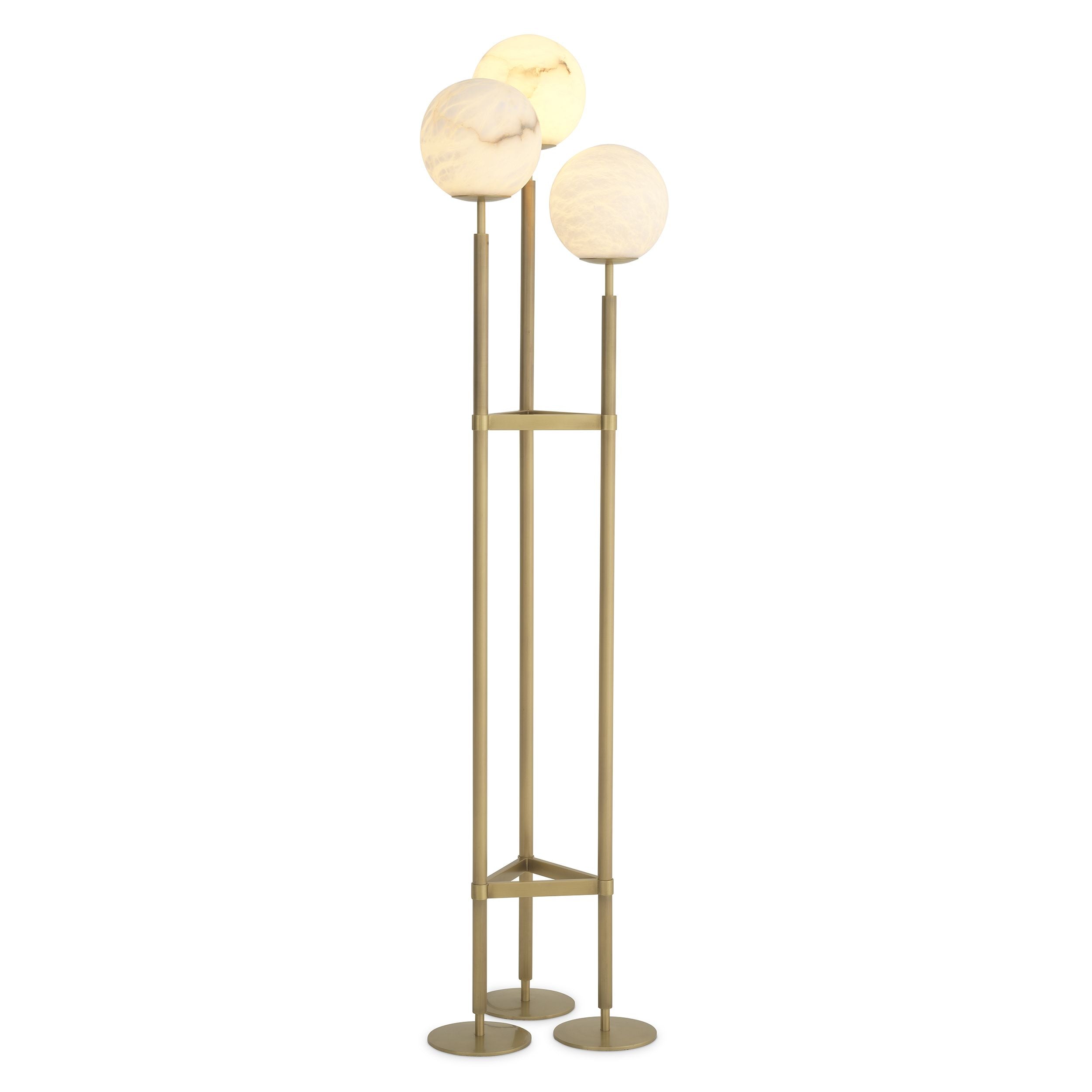 Antique brass finish | alabaster