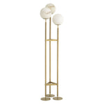 Antique brass finish | alabaster
