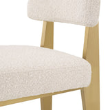 Krzesło Eichholtz Sorbonne, w tkaninie Boucle cream