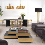 Antique brass finish | black marble base