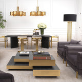 Antique brass finish | black marble base