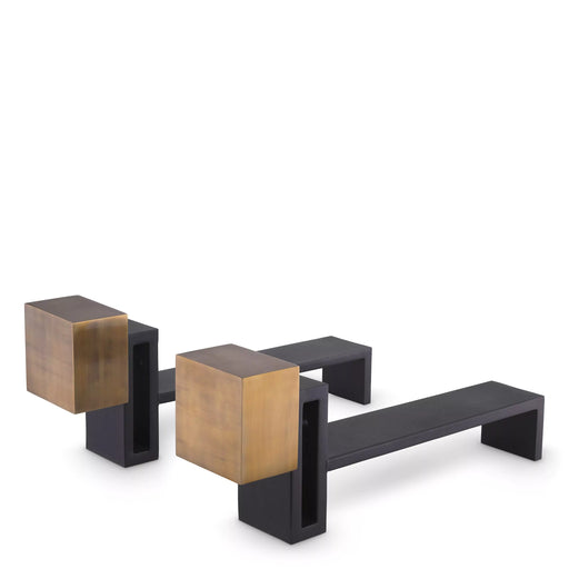 Akcesoria kominkowe Eichholtz Chitry, zestaw 2 sztuk