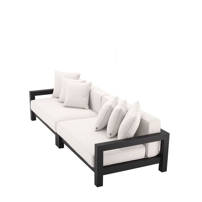 Sofa ogrodowa Eichholtz Cap-Antibes, czarne wykończenie