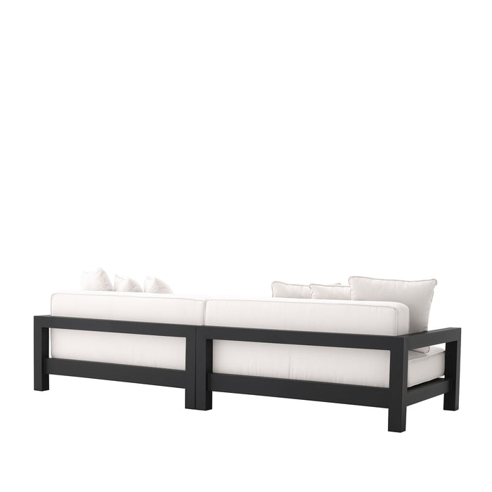 Sofa ogrodowa Eichholtz Cap-Antibes, czarne wykończenie