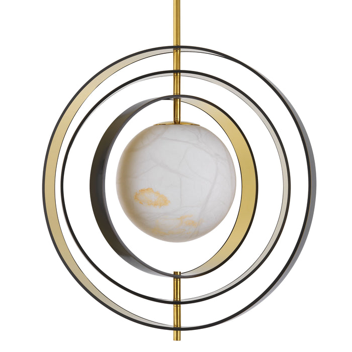 Żyrandol Eichholtz Pearl z naturalnym alabastrowym kloszem