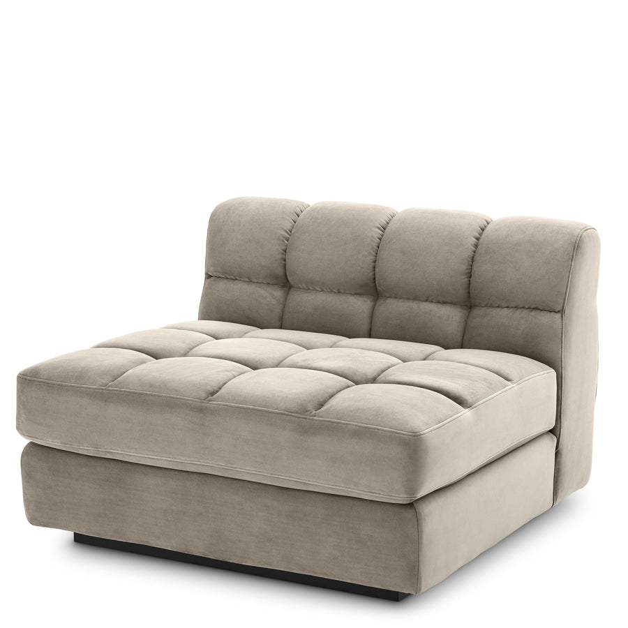 Eichholtz Dean middle sectional sofa, in Savona greige velvet