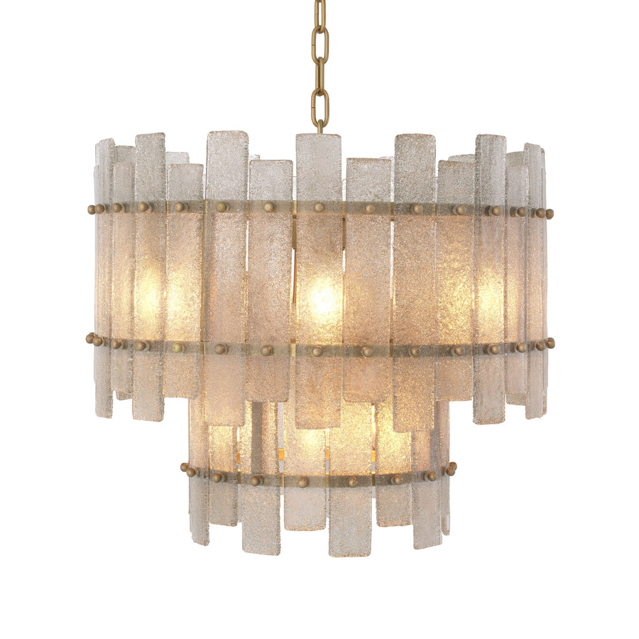 Eichholtz Caprera Chandelier antique brass finish