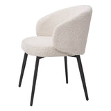 Krzesło do jadalni Eichholtz Lloyd set 2 szt w tkaninie Bouclé cream