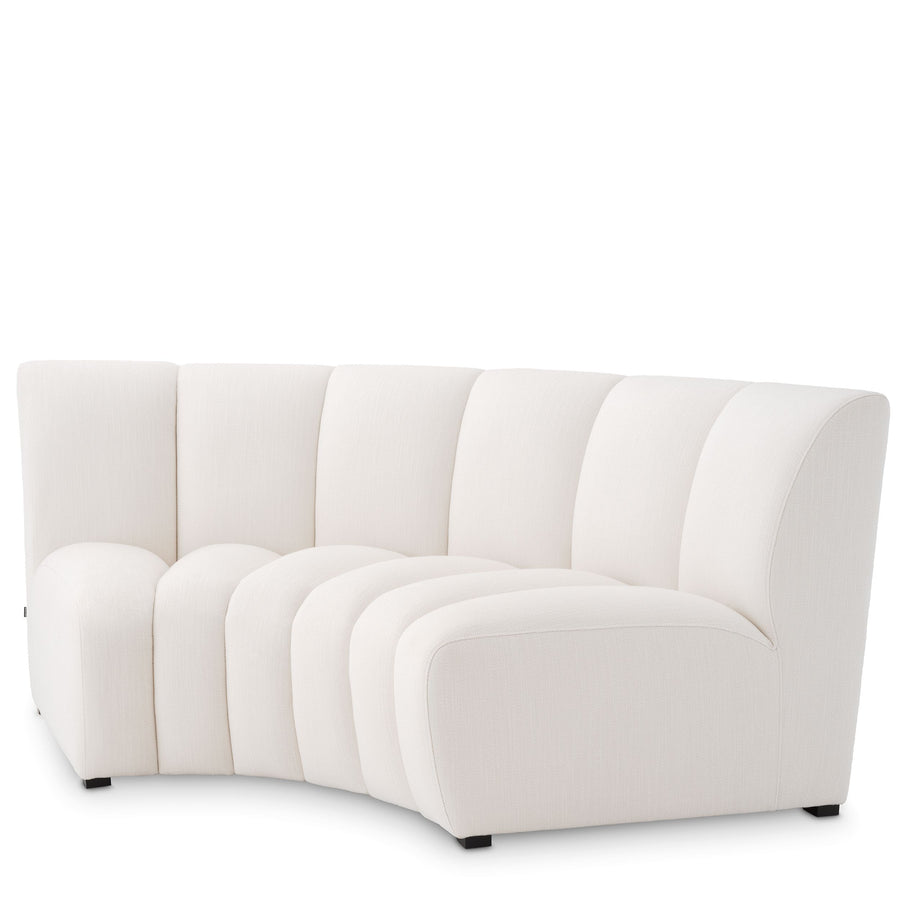 Eichholtz Lando corner sofa, in Avalon white fabric