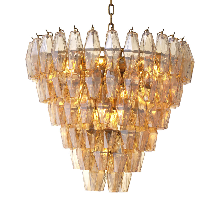 Eichholtz Benini Chandelier S Amber Glass