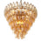 Eichholtz Benini S lámpara de araña, cristal ámbar