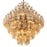 Eichholtz Benini L lámpara de araña, cristal ámbar
