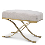 Ławeczka Eichholtz Adonia, w tkaninie Bouclé cream