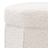 Puf Eichholtz Bombay, en tejido Bouclé crema