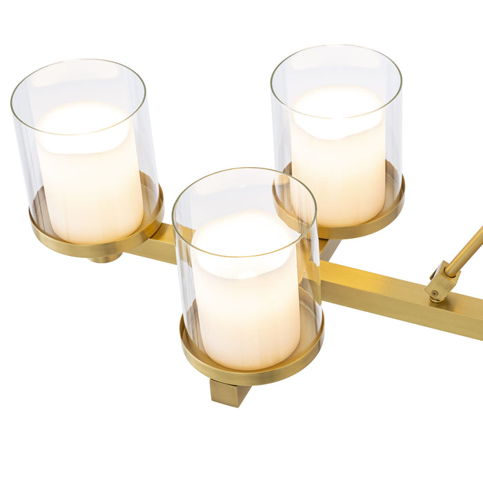 Żyrandol Eichholtz Donovan wykończony antycznym mosiądzem