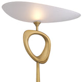 Antique brass finish | black finish | white glass | honed black marble base