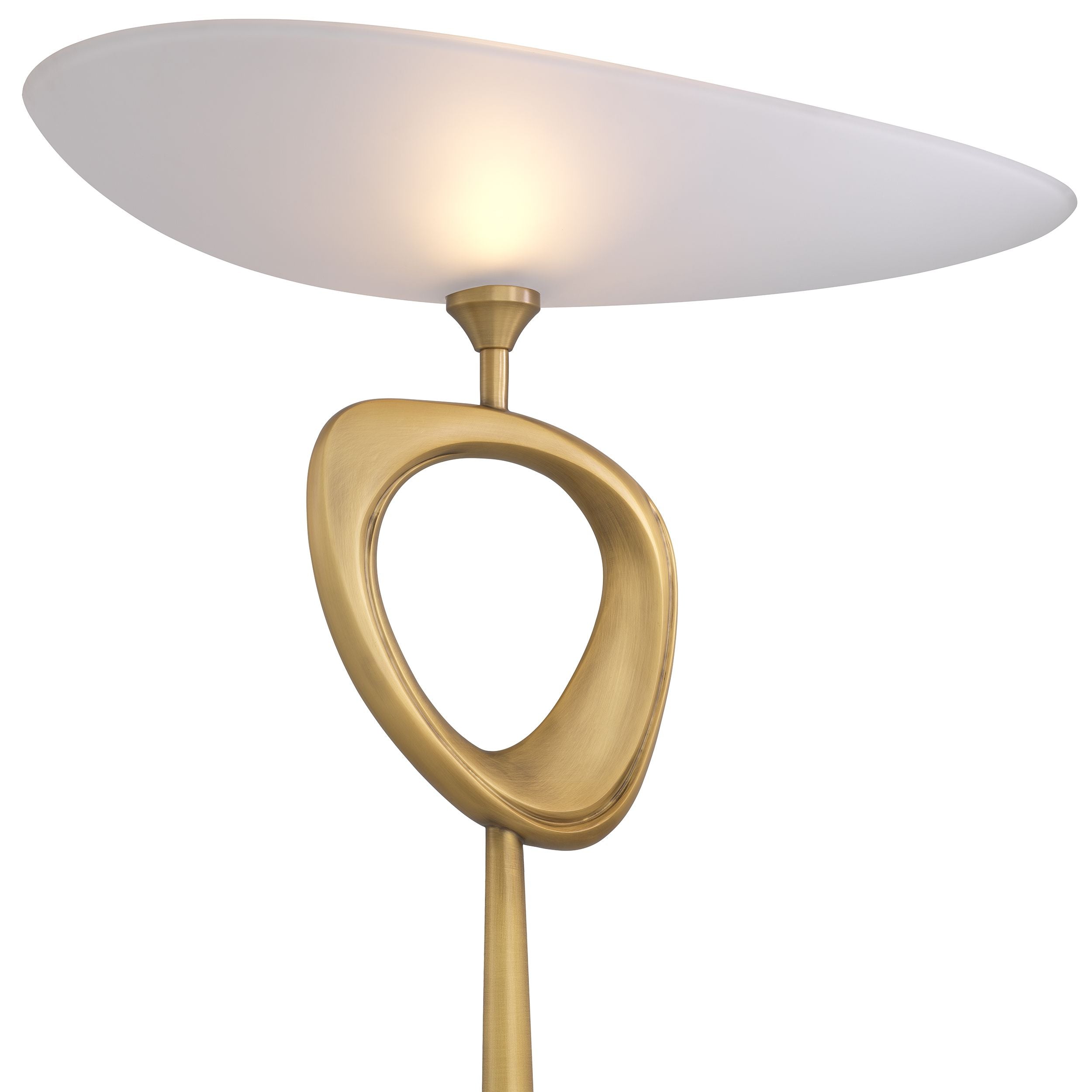 Antique brass finish | black finish | white glass | honed black marble base