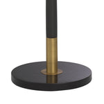 Antique brass finish | black finish | white glass | honed black marble base