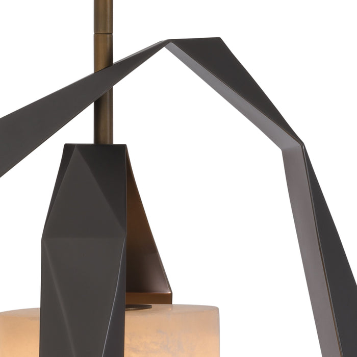 Żyrandol Eichholtz Santos Double z naturalnym alabastrowym abażurem