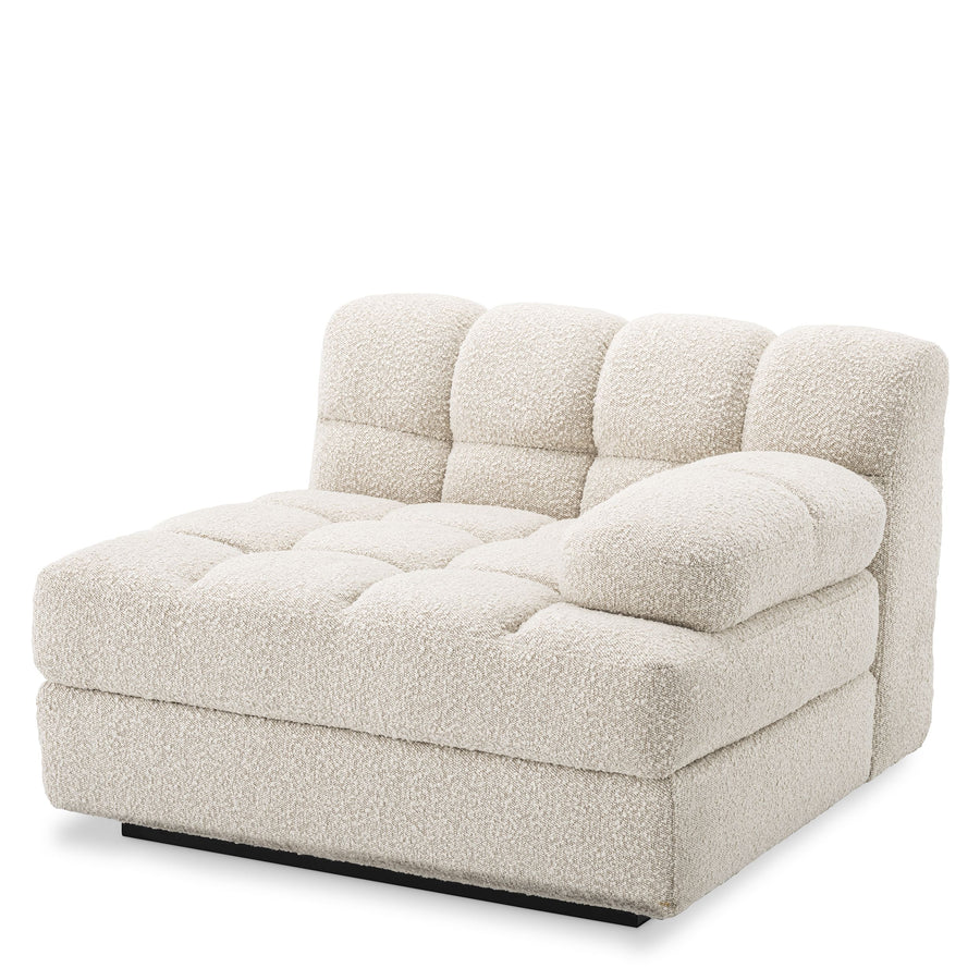 Eichholtz Dean right sectional sofa, in Bouclé cream fabric