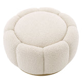 Pufa Eichholtz Inger w tkaninie Bouclé cream