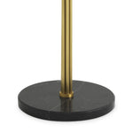 Antique brass finish | white glass | honed black marble base