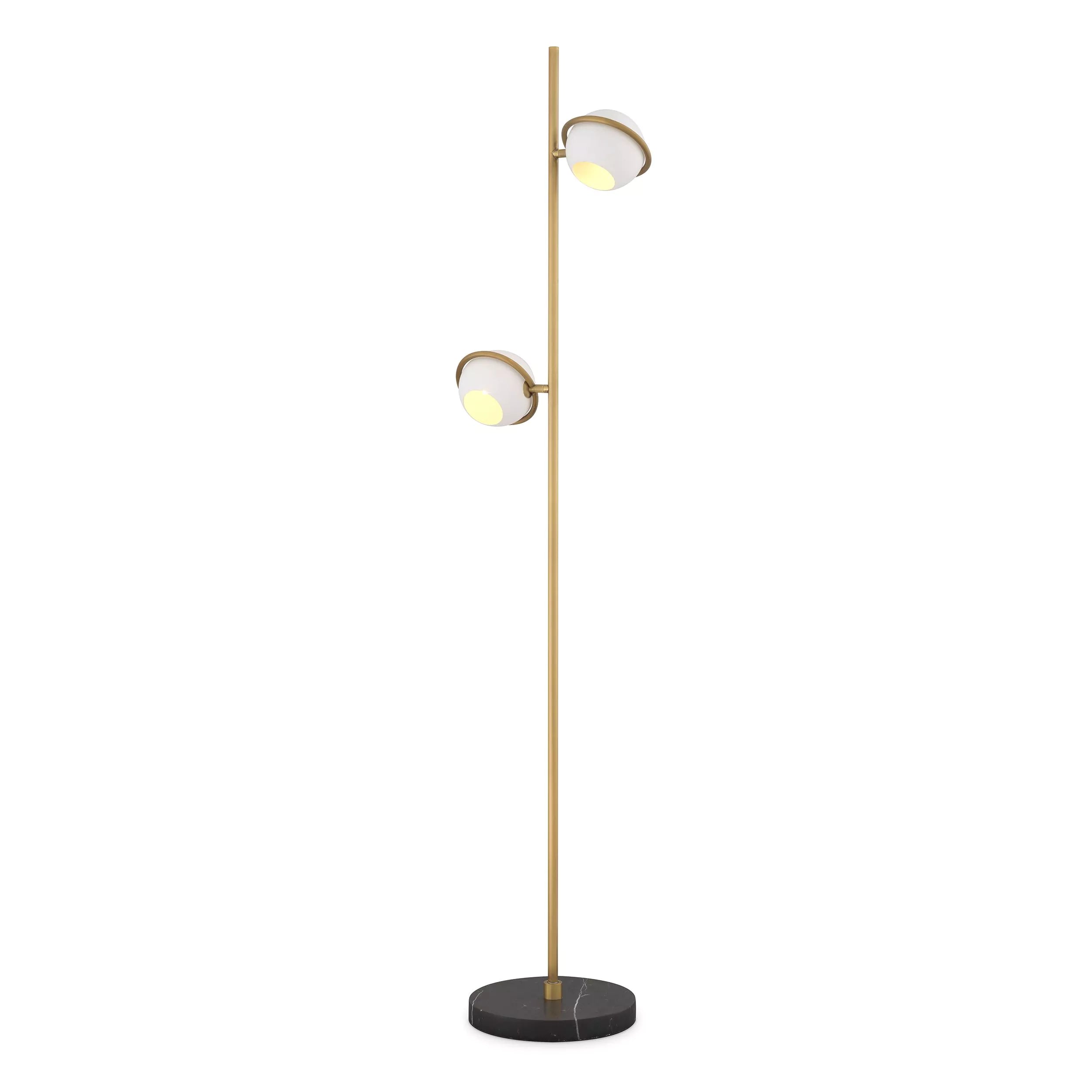 Antique brass finish | white finish | black marble base