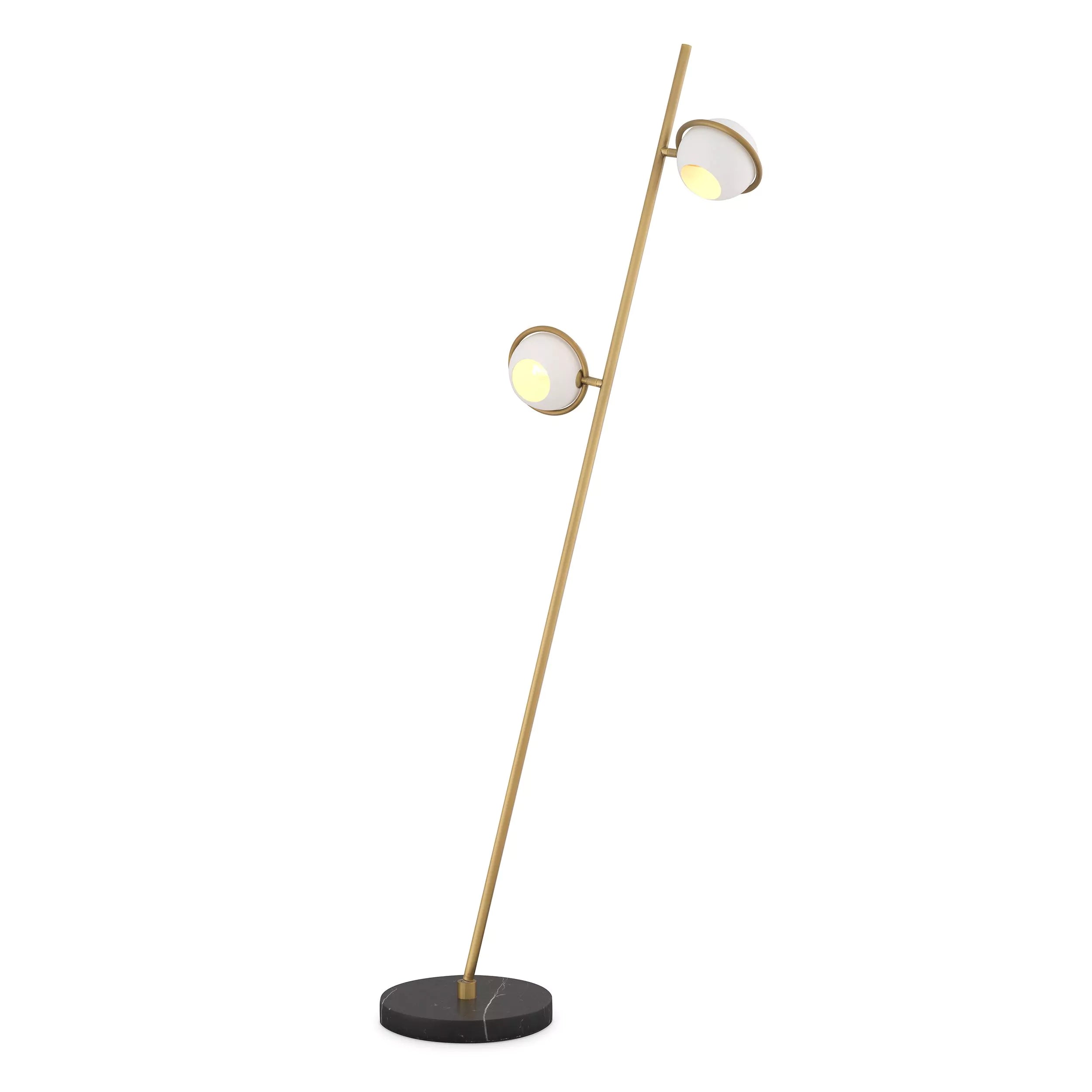 Antique brass finish | white finish | black marble base