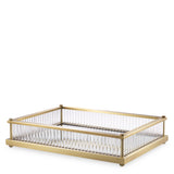 Eichholtz Cora Rectangular Tray Brushed Brass Finish