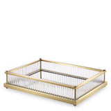Eichholtz Cora Rectangular Tray Brushed Brass Finish