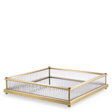 Eichholtz Cora square tray brushed brass finish