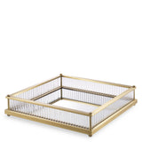 Eichholtz Cora square tray brushed brass finish