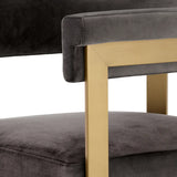 Hoker Eichholtz Clubhouse w tkaninie savona grey velvet