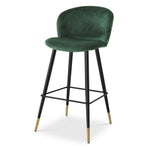 Roche dark green velvet L (W. 50.5 cm | D. 54 cm | H 104 cm | SD 42 cm | SH 77 cm)