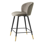 Roche beige velvet S (W. 50.5 cm | D. 54 cm | H 92.5 cm | SD 42 cm | SH 77 cm)