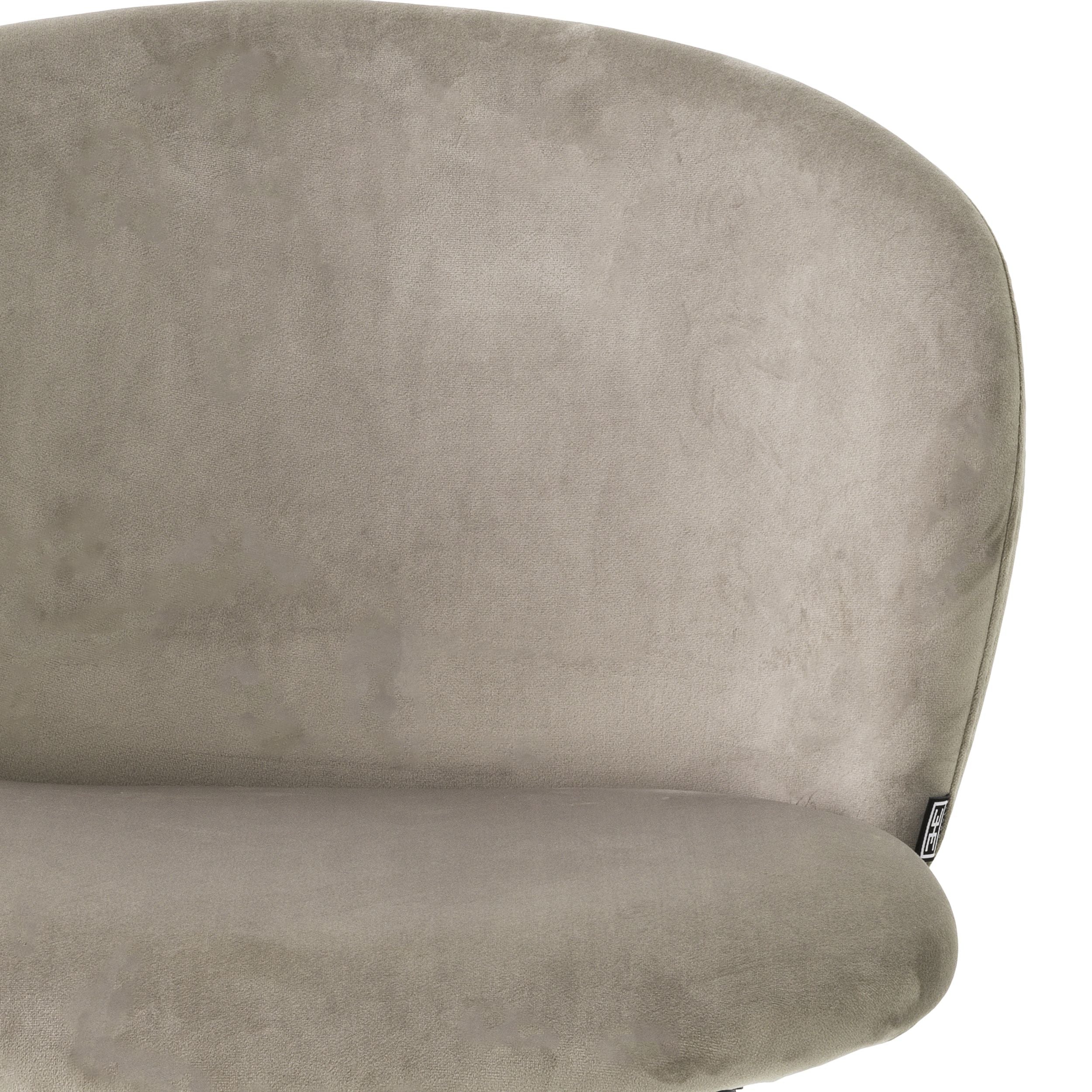 Roche beige velvet S (W. 50.5 cm | D. 54 cm | H 92.5 cm | SD 42 cm | SH 77 cm)