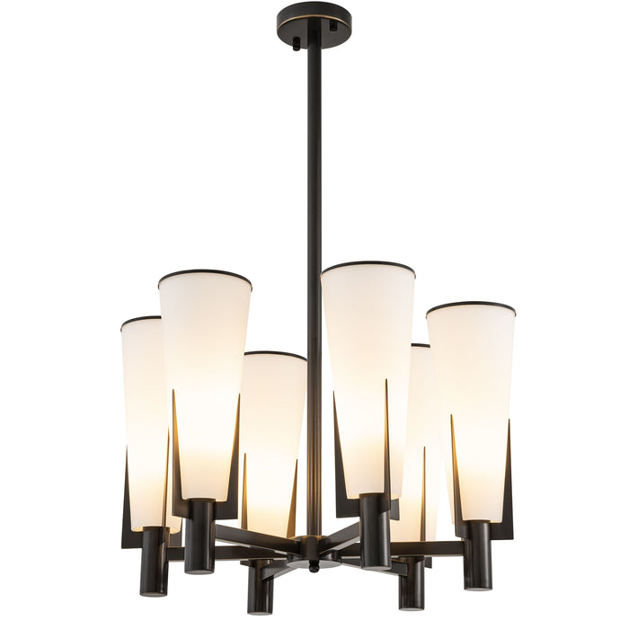 Żyrandol Eichholtz Dino wykończony w brązie i mlecznym szkle